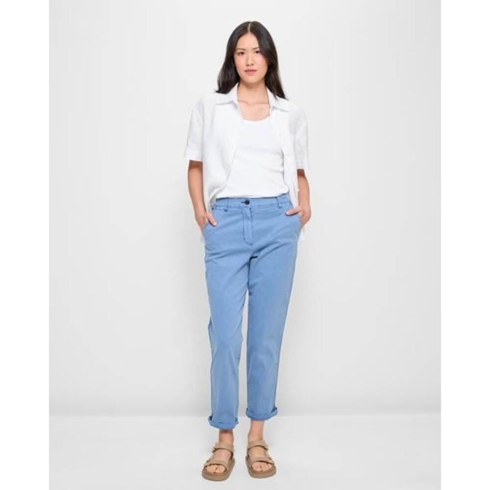 Loft Mustard Modern Roll‎ Cuff Chino Cotton Blend Pants